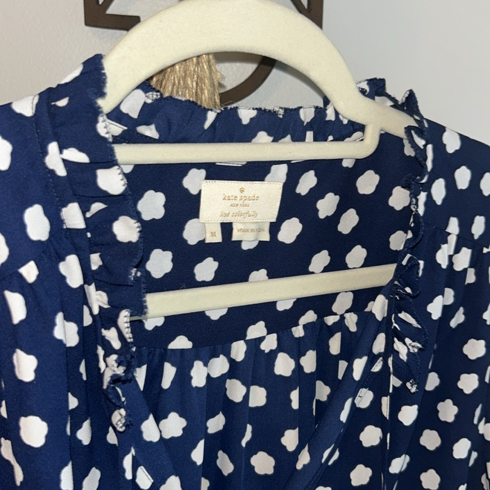 ⭐️Kate Spade Cloud Dot Ruffle Blouse⭐️ - Picture 6 of 7